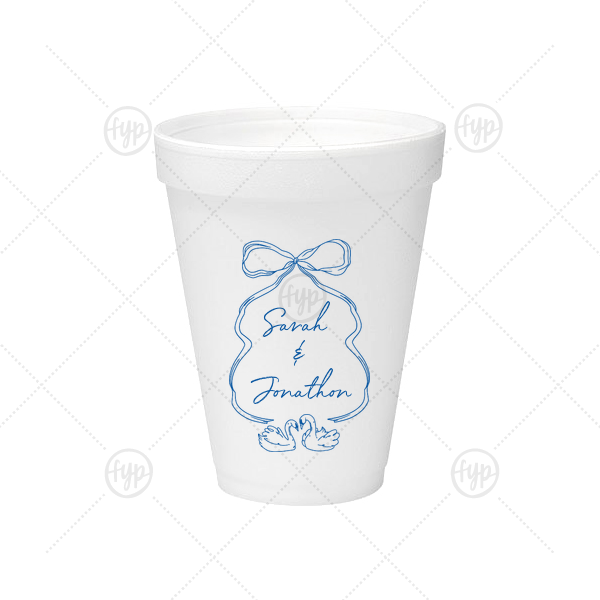 Swan Lovers Cup 12-oz. Styrofoam Cup (Ink) 