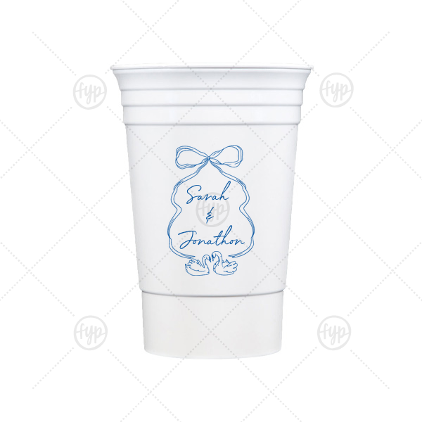 Swan Lovers Cup 16-oz. Plastic Party Cup (Ink)