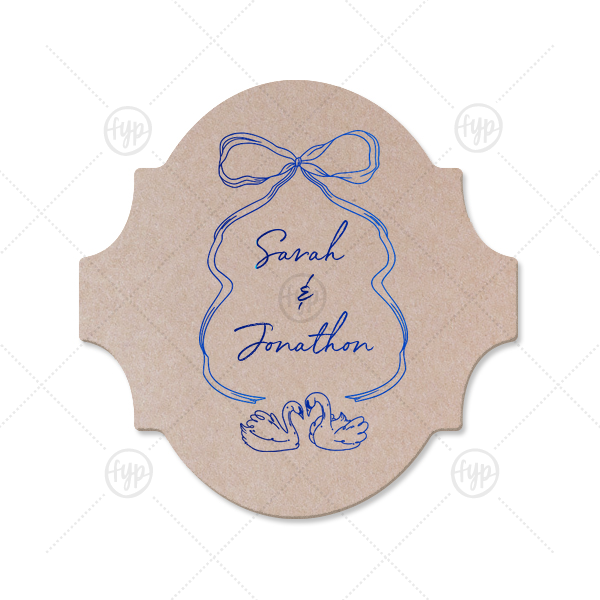 Swan Lovers Coaster Ornament (Foil)