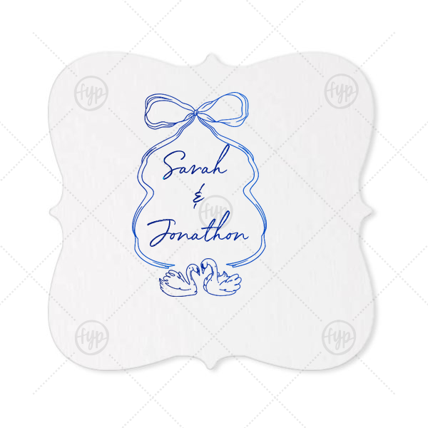 Swan Lovers Coaster Fancy Coaster (Foil)