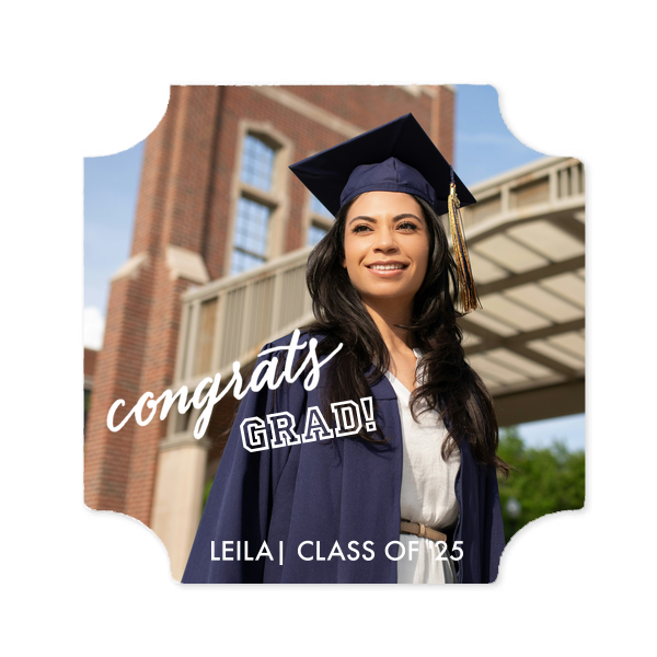 Congrats Grad! Photo Coaster Custom Photo Modern Coasters