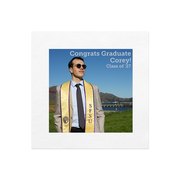 Congrats Graduate Class Of Custom Photo Napkin Luncheon Napkin (Photo)