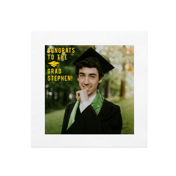 Congrats to the Grad Custom Photo Napkin Luncheon Napkin (Photo)
