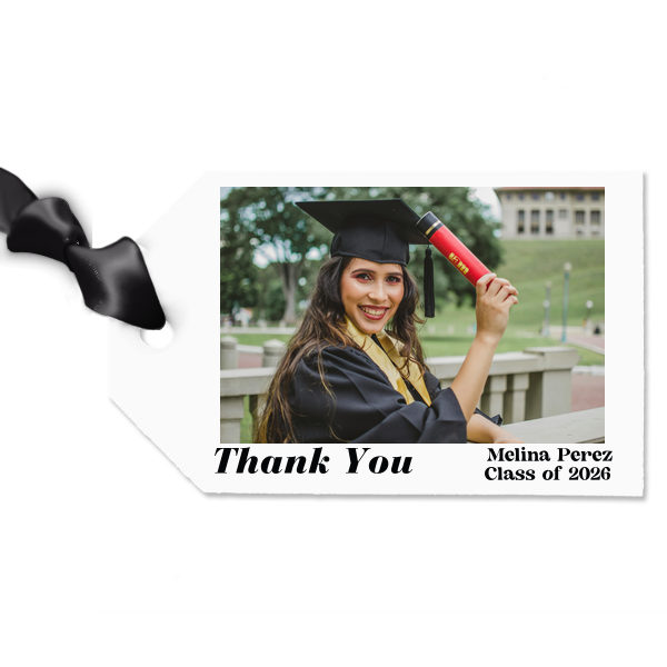 Classic Graduation Custom Photo Gift Tag Luggage Gift Tag (Photo)