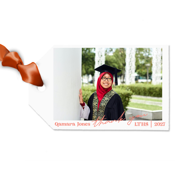 Graduation Badge Custom Photo Gift Tag Luggage Gift Tag (Photo)