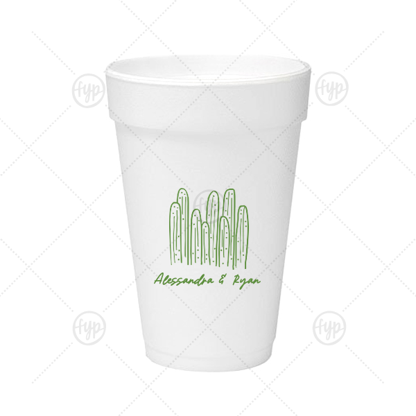Southwest Cactus Cup 16-oz. Styrofoam Cup (Ink) 