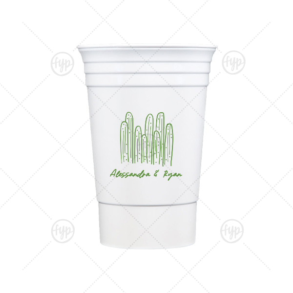 Southwest Cactus Cup 16-oz. Plastic Party Cup (Ink)