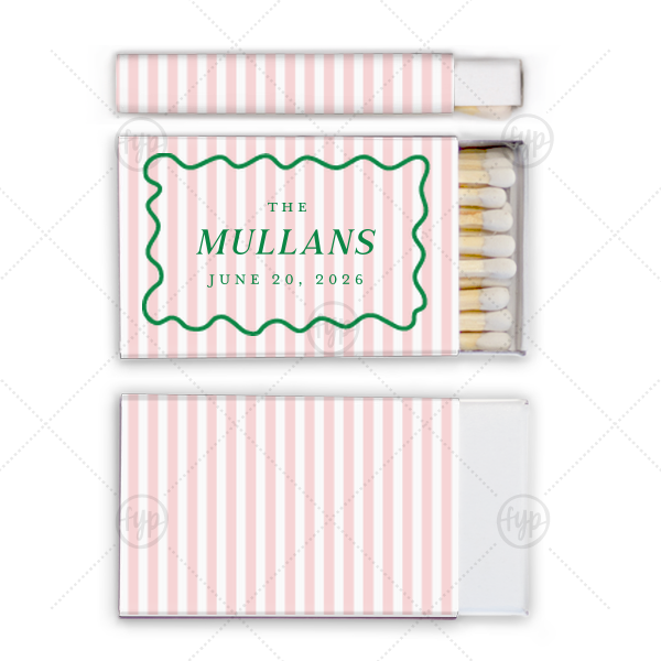 Candy Stripe Full Color Matchbox Classic Matchbox (Photo)