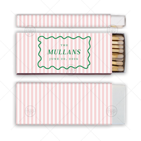 Candy Stripe Full Color Matchbox Candle Matchbox (Photo)