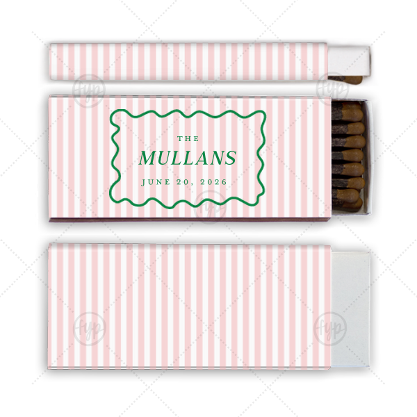 Candy Stripe Full Color Matchbox Cigar Matchbox (Photo)