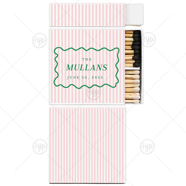 Candy Stripe Full Color Matchbox Two-Chamber Matchbox (Photo)
