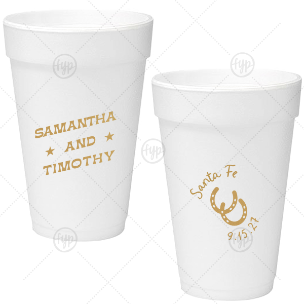 Giddy-Up Western Cup 16-oz. Styrofoam Cup (Ink) 