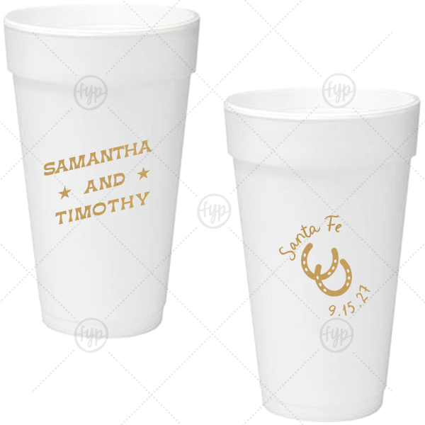 Giddy-Up Western Cup 20-oz. Styrofoam Cup (Ink) 
