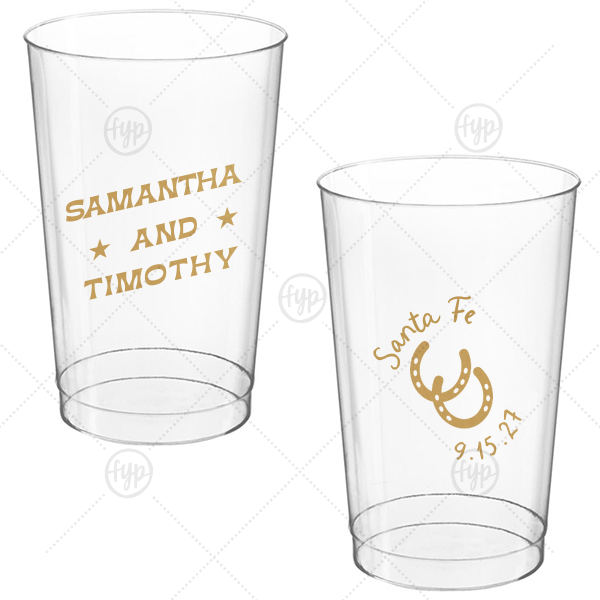 Giddy-Up Western Cup 12-oz. Hard Plastic Cup (Ink)