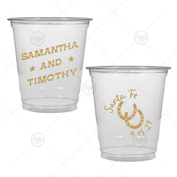 Giddy-Up Western Cup 8-oz. Soft Plastic Cup (Ink)