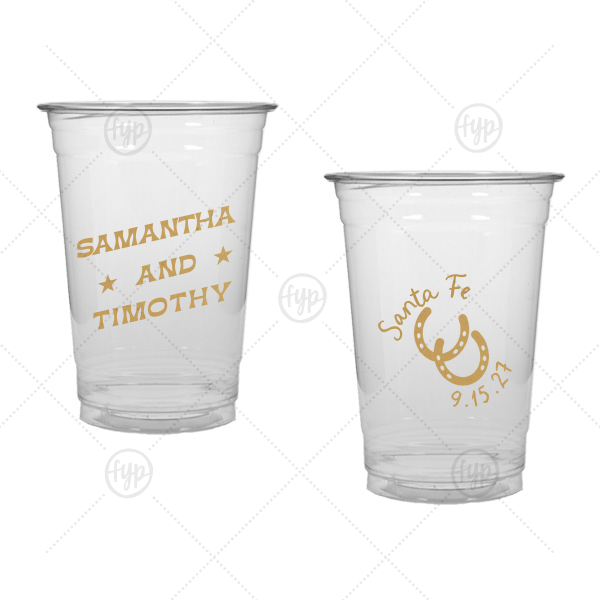 Giddy-Up Western Cup 10-oz. Soft Plastic Cup (Ink)
