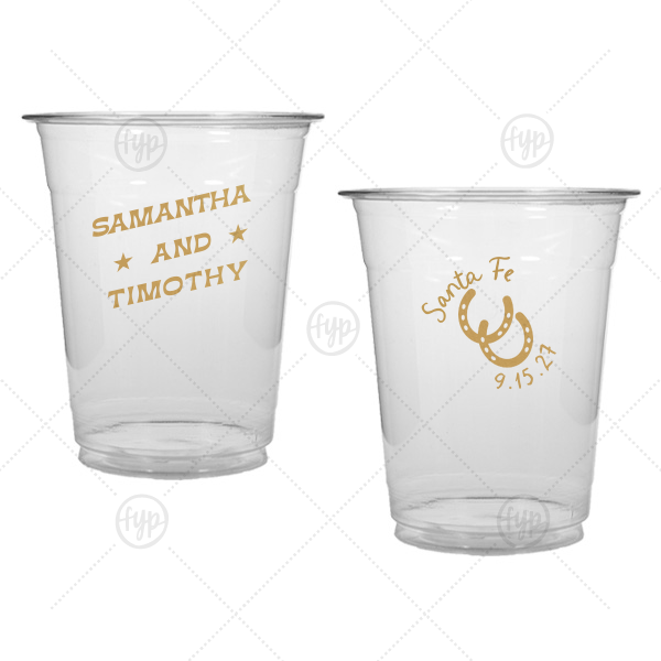 Giddy-Up Western Cup 12-oz. Soft Plastic Cup (Ink)