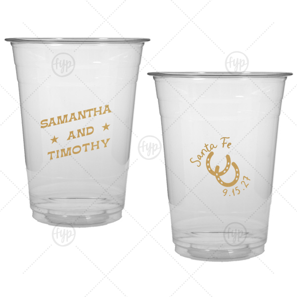 Giddy-Up Western Cup 16-oz. Soft Plastic Cup (Ink)