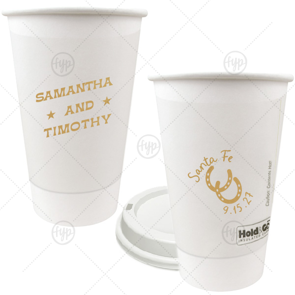 Giddy-Up Western Cup 16-oz. Double Wall Paper Hot Cup (Ink)