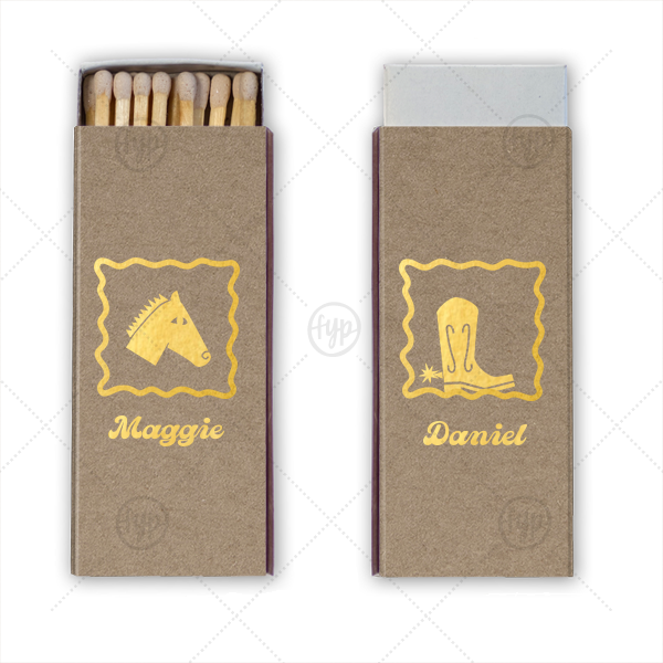 Boot Scootin' Matchbox Candle Matchbox (Foil)