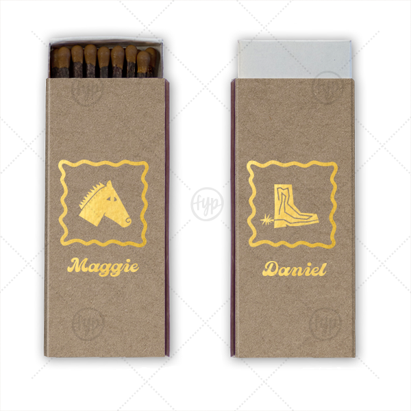 Boot Scootin' Matchbox Cigar Matchbox (Foil)