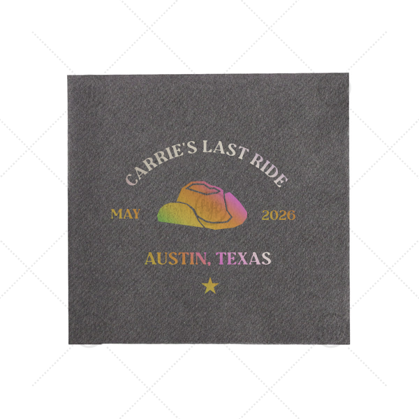 Last Ride Napkin Cocktail Napkin (Foil)