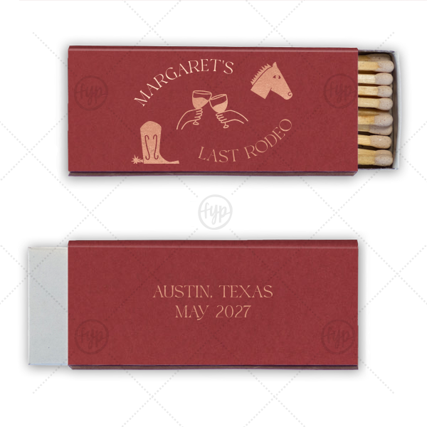 Last Rodeo Matchbox Candle Matchbox (Foil)