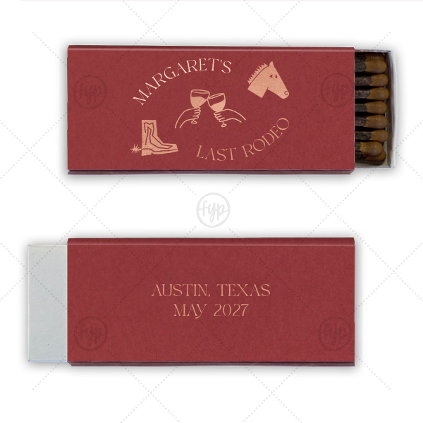 Last Rodeo Matchbox Cigar Matchbox (Foil)