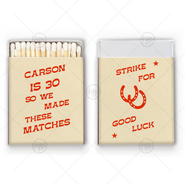 Strike For Good Luck Matchbox Square Matchbox (Foil)