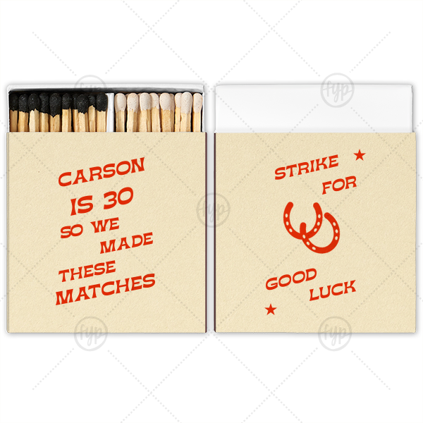 Strike For Good Luck Matchbox Two-Chamber Matchbox (Foil)