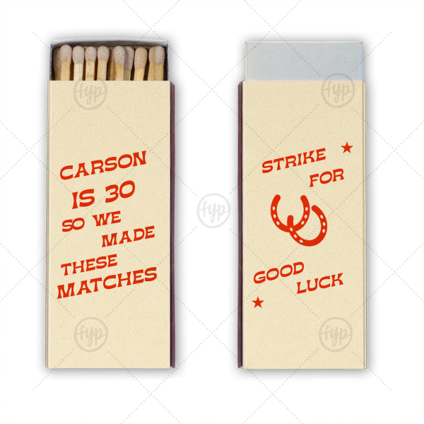 Strike For Good Luck Matchbox Candle Matchbox (Foil)