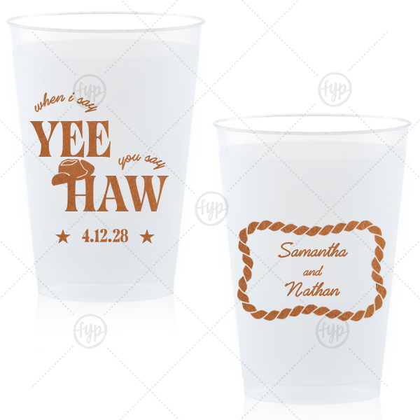 Yee Haw Cup 12-oz. Frosted Cup (Ink)