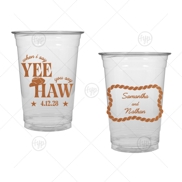 Yee Haw Cup 10-oz. Soft Plastic Cup (Ink)
