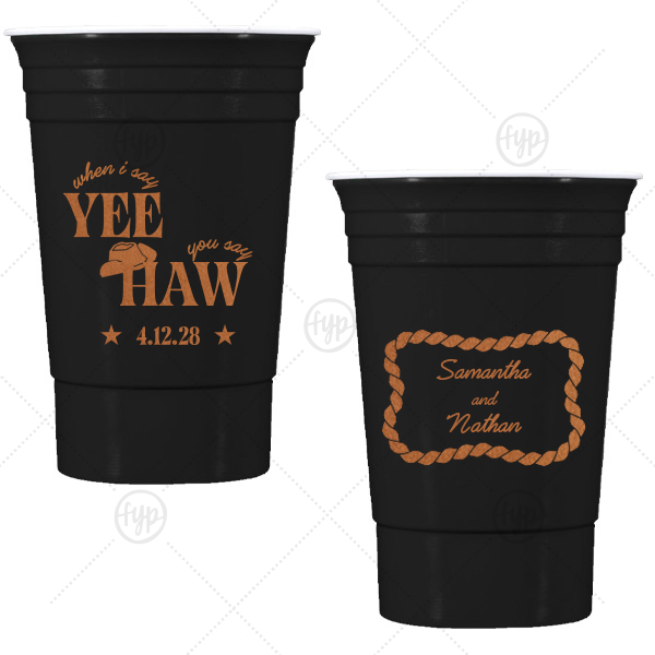 Yee Haw Cup 16-oz. Plastic Party Cup (Ink)