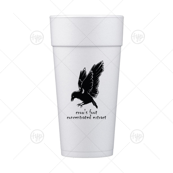 Crow's Foot Cup 24-oz. Styrofoam Cup (Ink) 
