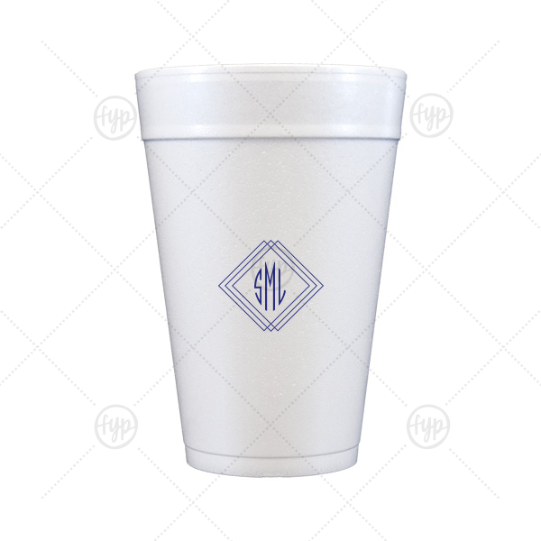 Prism Frame Monogram Cup 32-oz. Styrofoam Cup (Ink) 