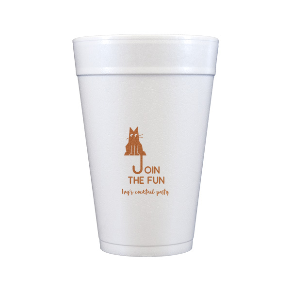 Cat Join the Fun Cup 32-oz. Styrofoam Cup (Ink) 