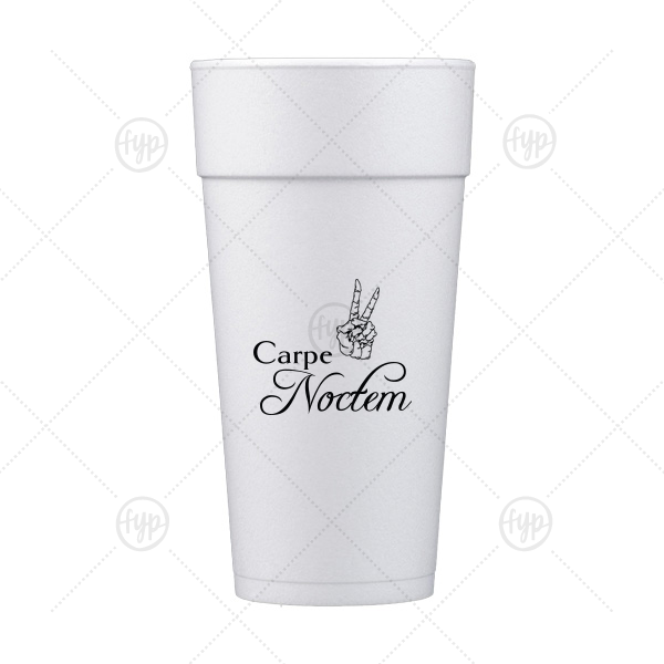 Carpe Noctem Cup 24-oz. Styrofoam Cup (Ink) 