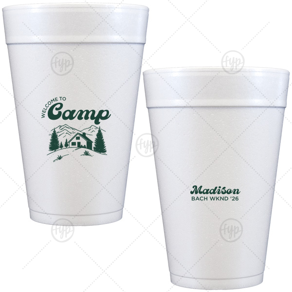 Welcome to Camp Bachelorette Cup 32-oz. Styrofoam Cup (Ink) 