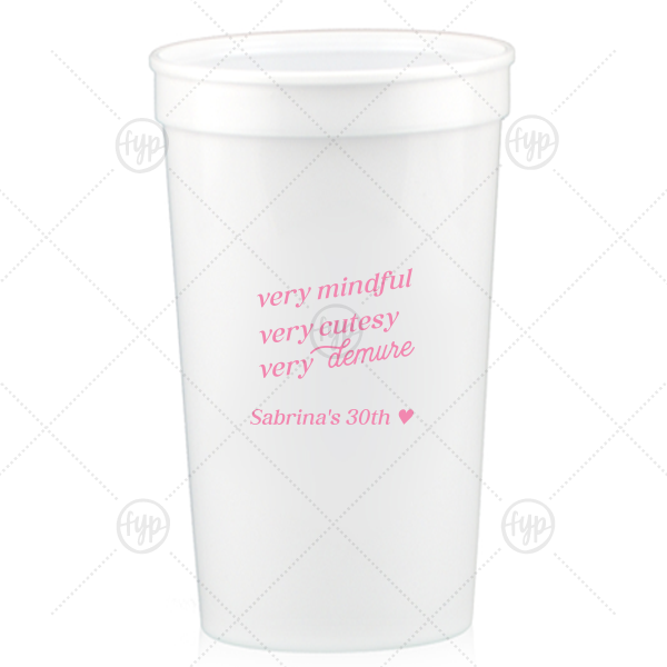 Very Demure Cup 32-oz. Stadium Cup (Ink)