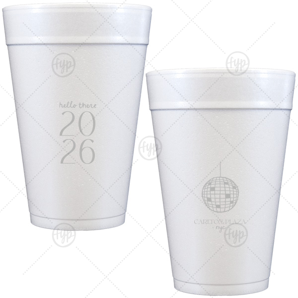Hello New Year 2026 Cup 32-oz. Styrofoam Cup (Ink) 