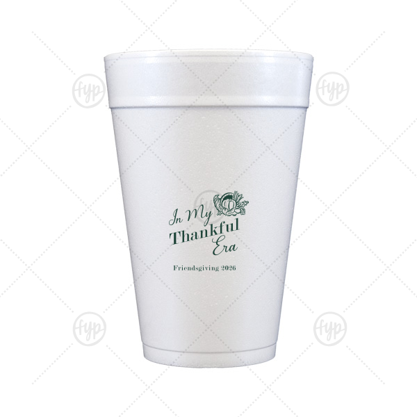 In My Thankful Era Cup 32-oz. Styrofoam Cup (Ink) 