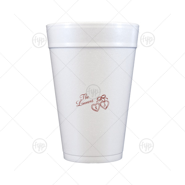Heart Locket Cup 32-oz. Styrofoam Cup (Ink) 