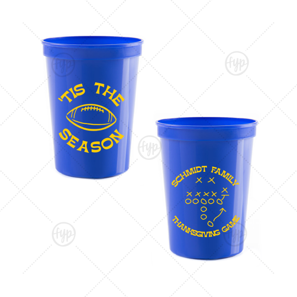 Football Tis The Season Cup 12-oz. Stadium Cup (Ink)
