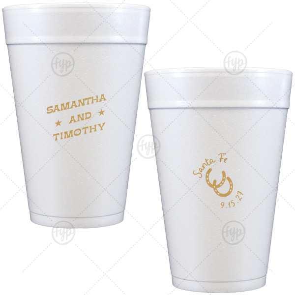 Giddy-Up Western Cup 32-oz. Styrofoam Cup (Ink) 