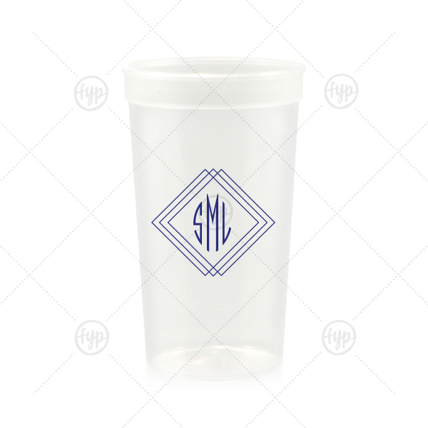 Prism Frame Monogram Cup 22-oz. Stadium Cup (Ink)