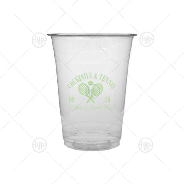 Cocktails & Tennis Cup 16-oz. Soft Plastic Cup (Ink)
