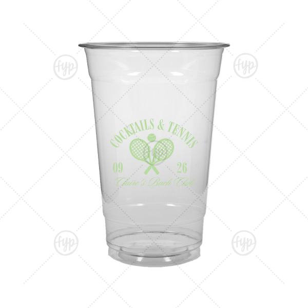Cocktails & Tennis Cup 20-oz. Soft Plastic Cup (Ink)