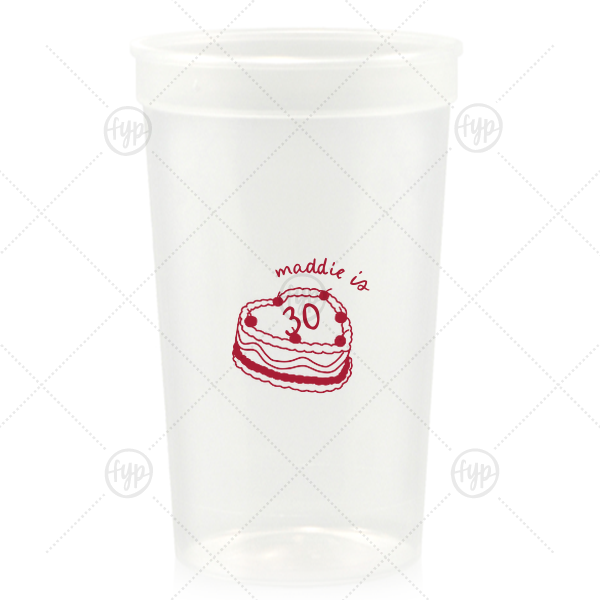 Cherry Cake Cup 32-oz. Stadium Cup (Ink)