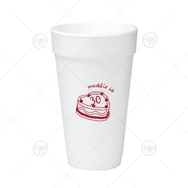 Cherry Cake Cup 20-oz. Styrofoam Cup (Ink) 